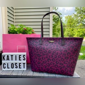 NWT ANIMAL PRINT KATE SPADE LARGE SHOULDER BAG